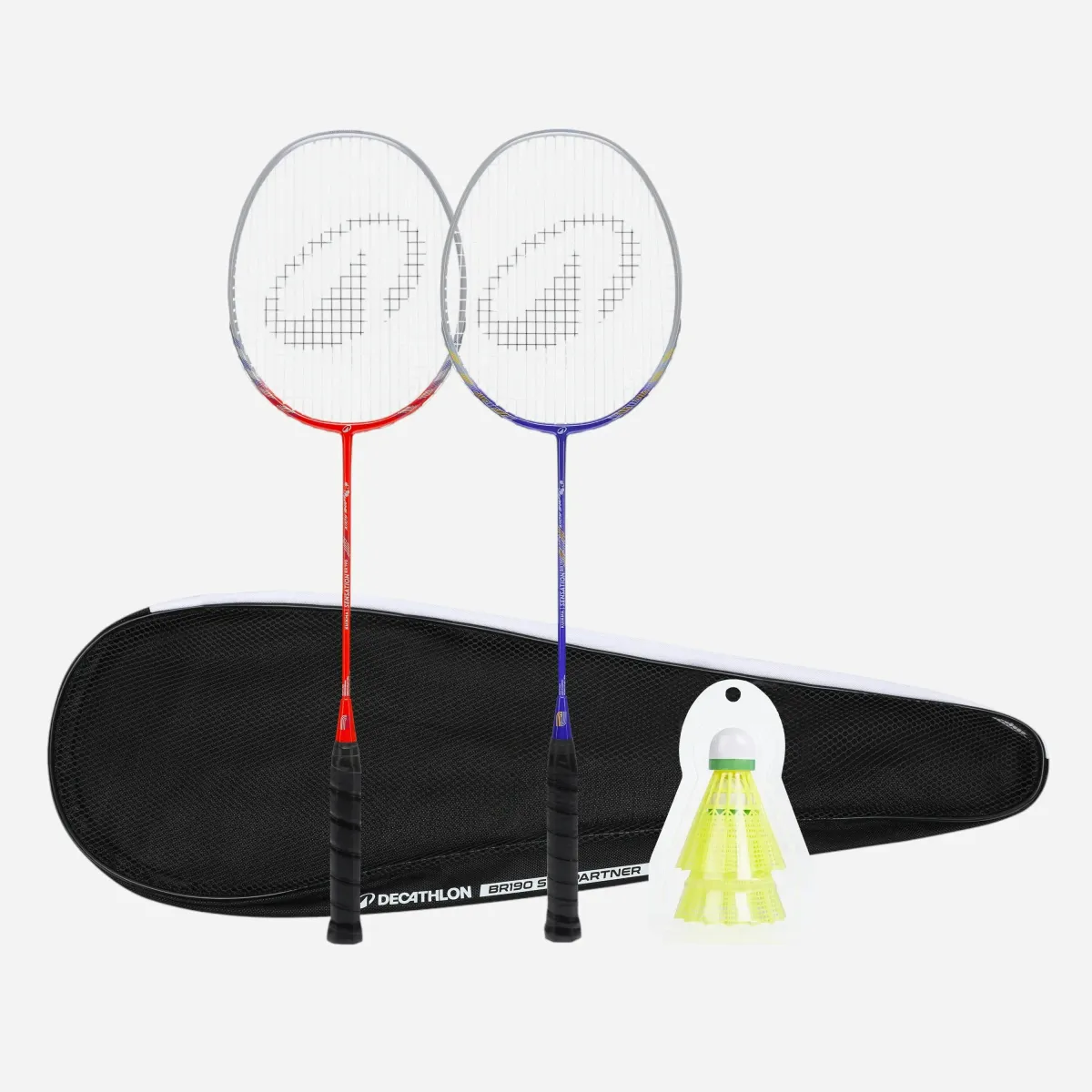 Plavo-crveni reket za badminton BR 190 SET PARTNER