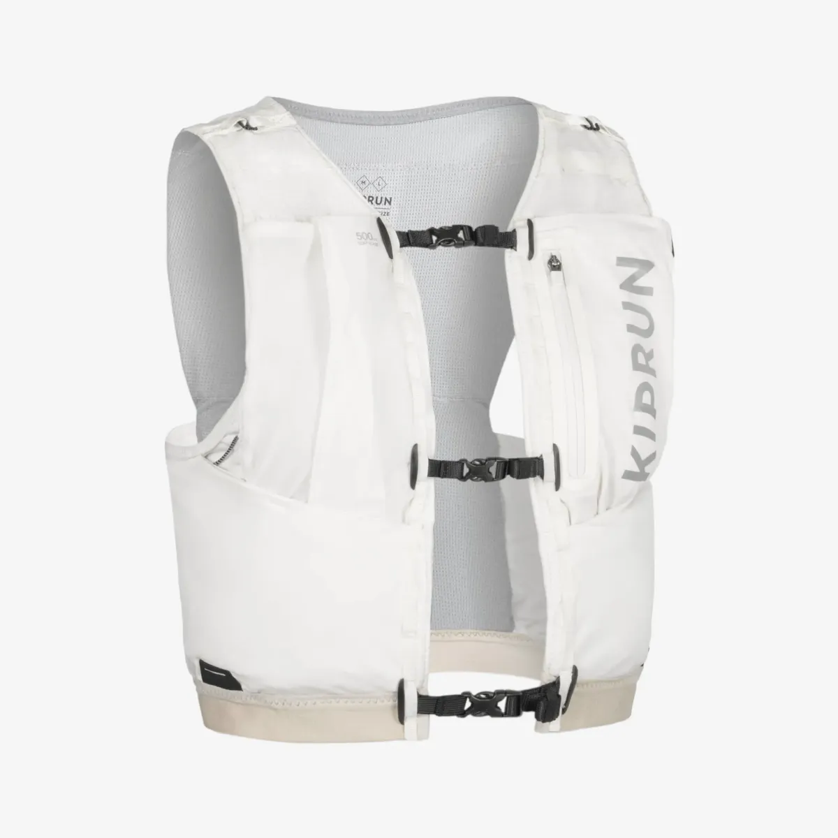 Prsluk za trail trčanje Kiprun 900 Race sa držačem za vodu za oba pola 5 L beli