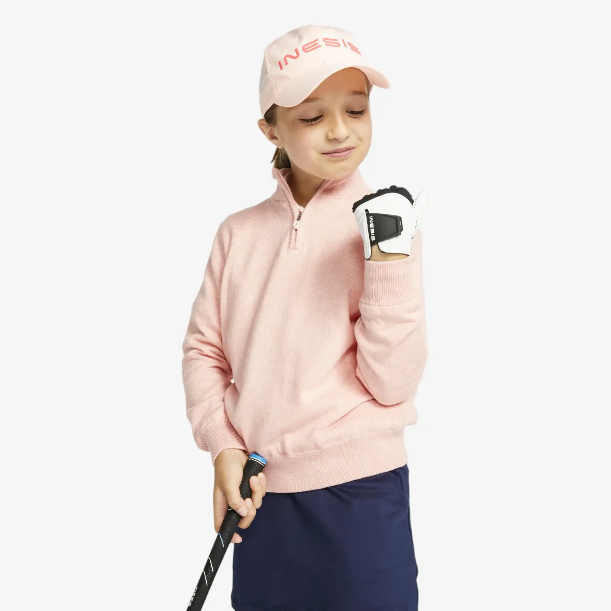 PULOVER ZA GOLF VETRTOOTPORNI DEČJI - ROZE