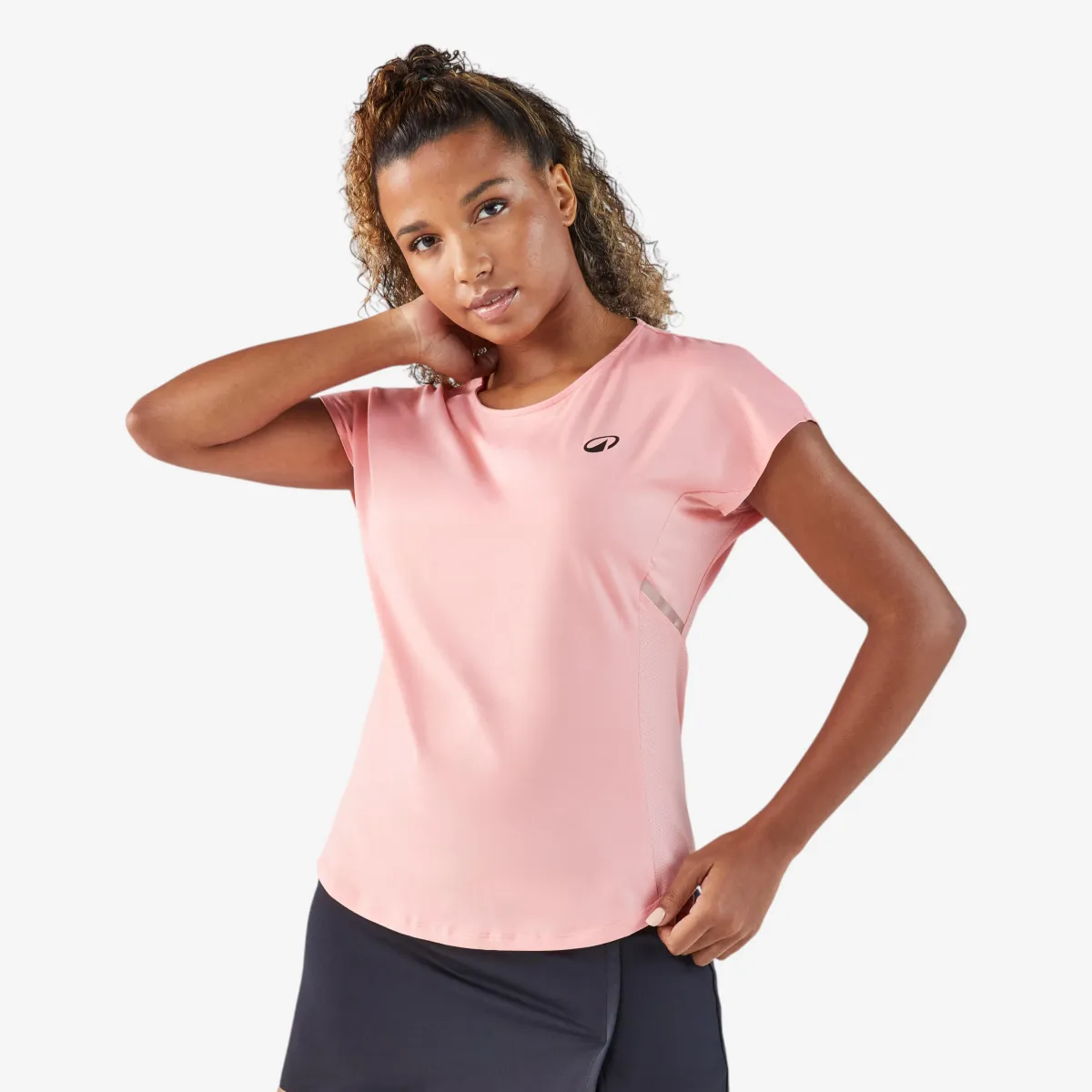 Roze ženska majica za tenis DRY