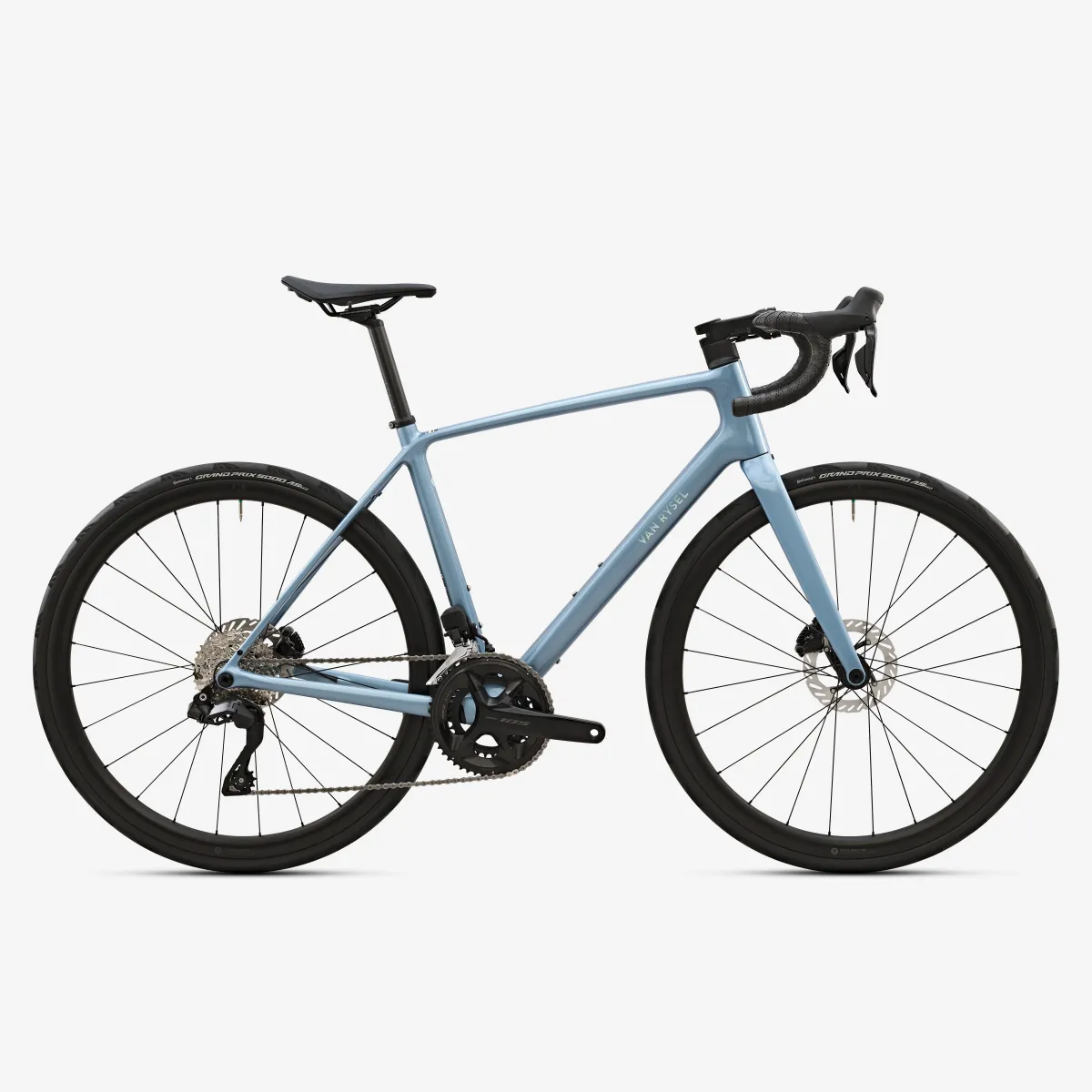Svetloplavi drumski bicikl ENDURANCE SHIMANO 105 Di2, EDR CF ULTRA