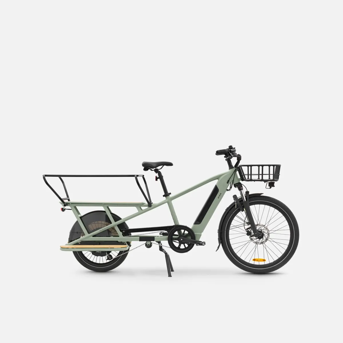 Svetlozeleni električni teretni bicikl R500E
