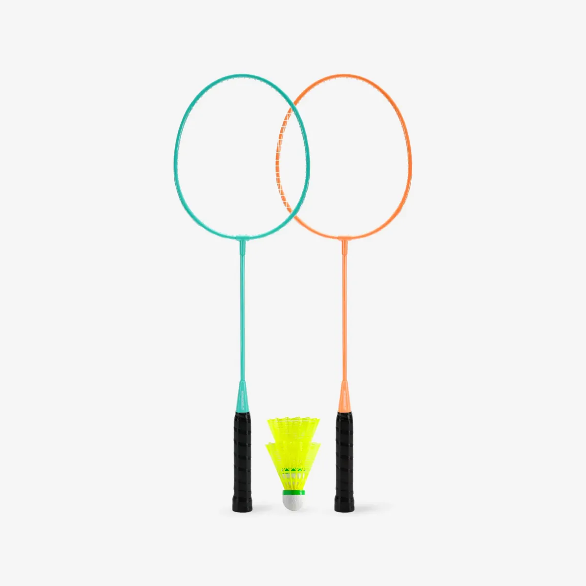 Tirkizno-narandžasti komplet za badminton za odrasle DISCOVER BR100
