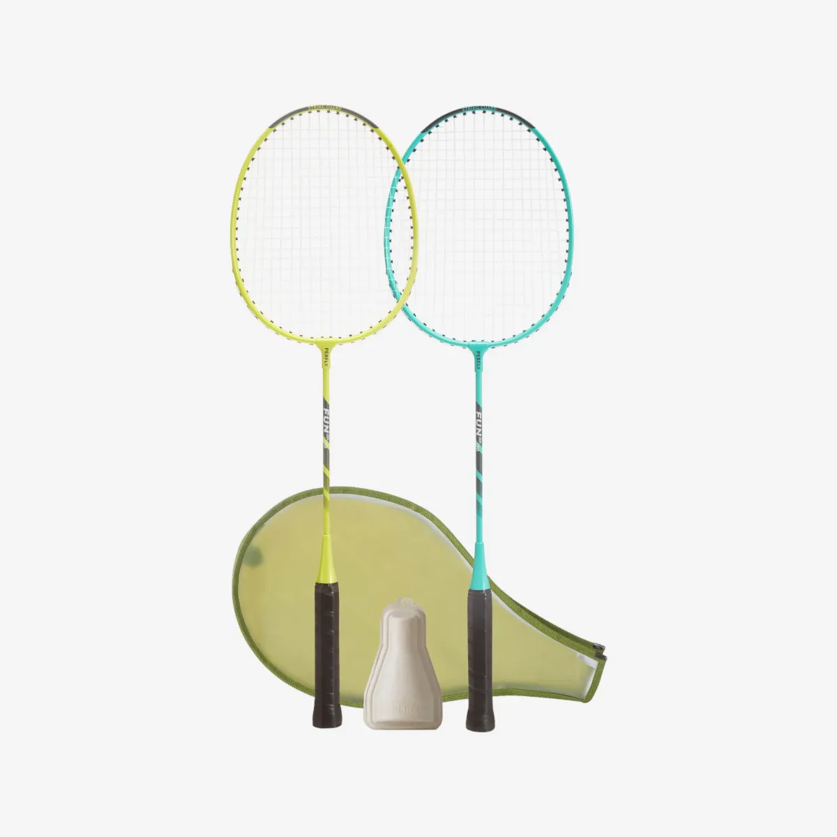 Tirkizno-žuti komplet za badminton za odrasle FUN SET BR130