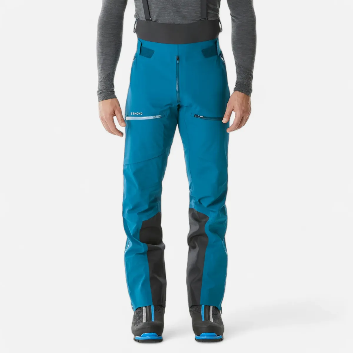 Tirkiznoplave muške pantalone za penjanje ICE