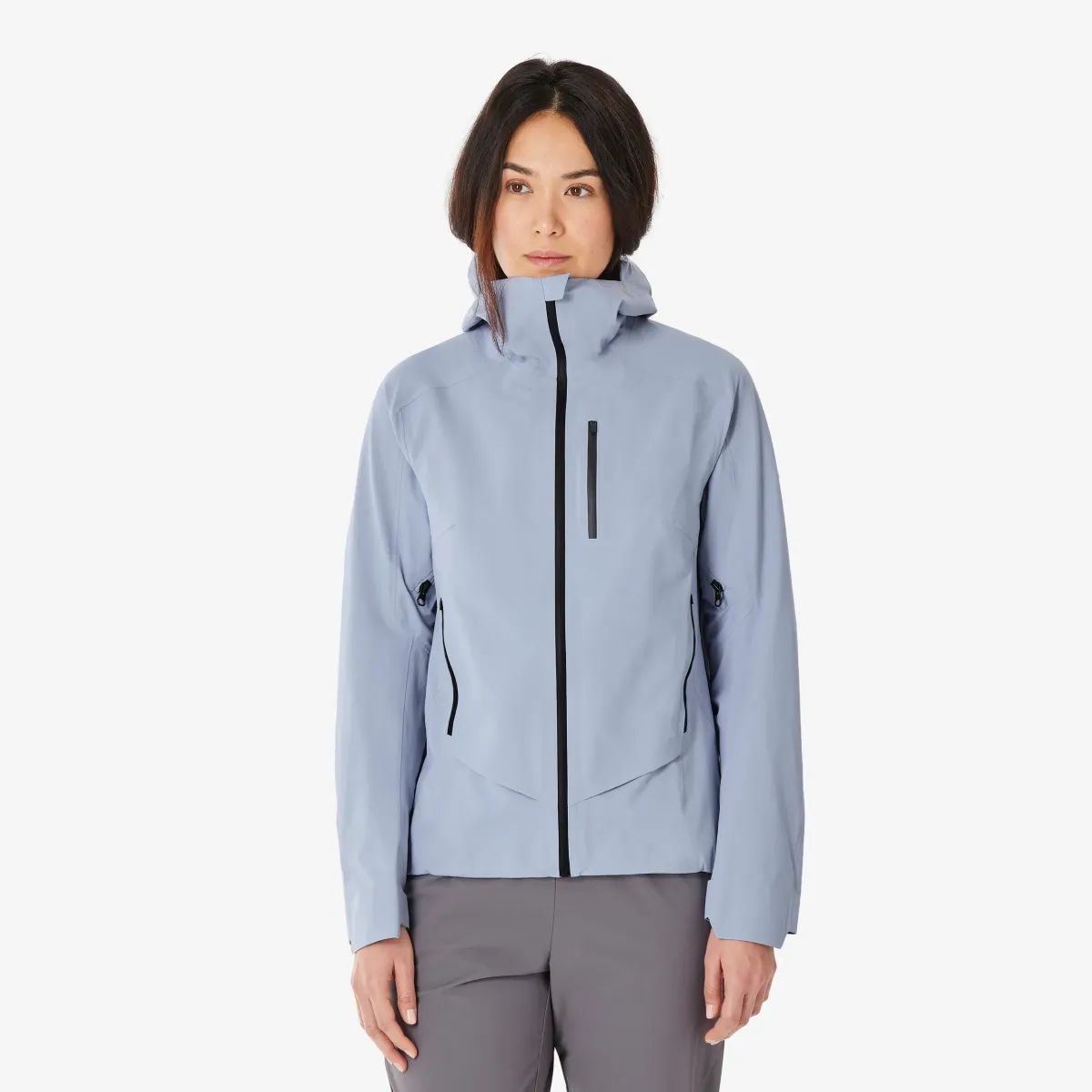 Veste imperméable de randonnée femme, MH900 violet