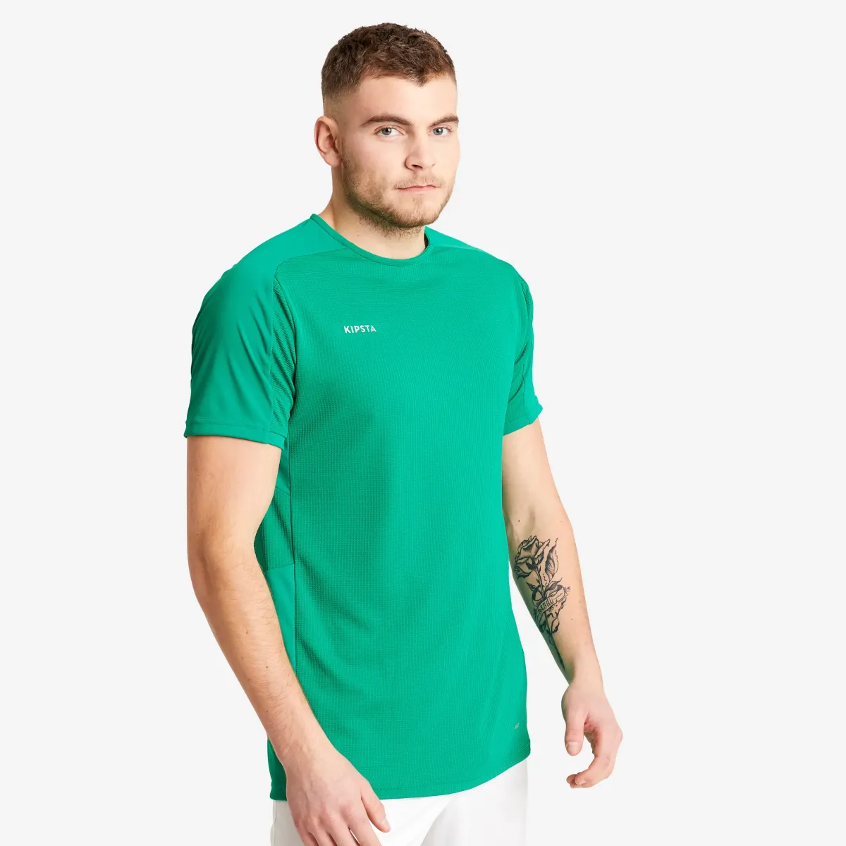 Zelena majica kratkih rukava za fudbal VIRALTO CLUB