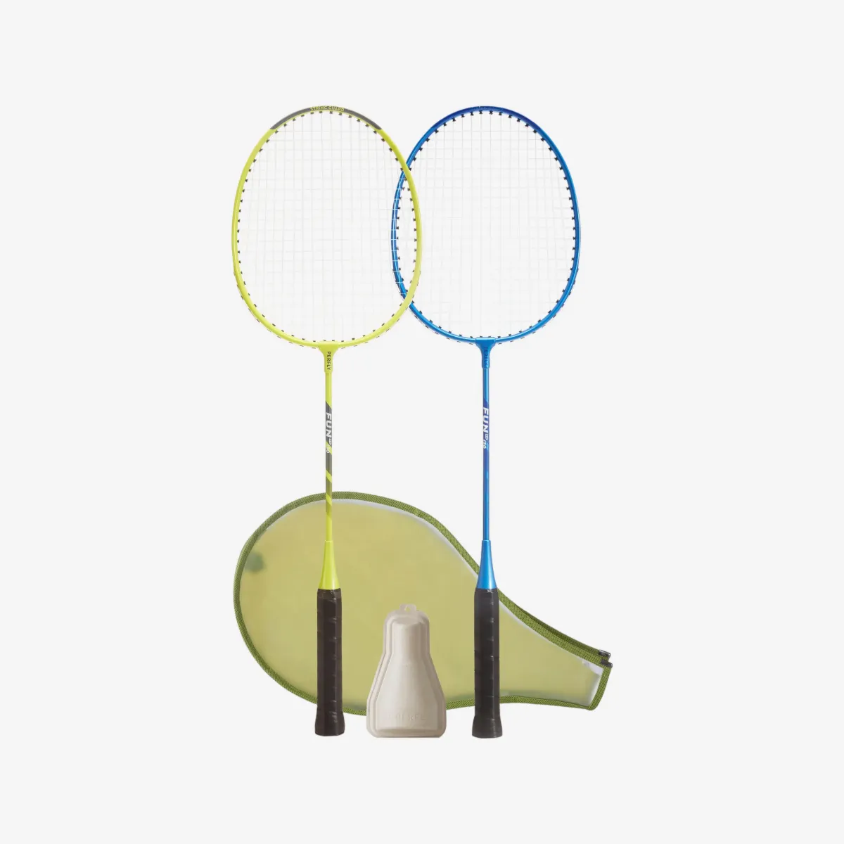Zeleno-plavi komplet reketa za badminton FUN SET BR 130 AD