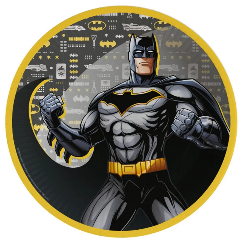 AMSCAN TANJIR 23 CM BATMAN 8 KOM
