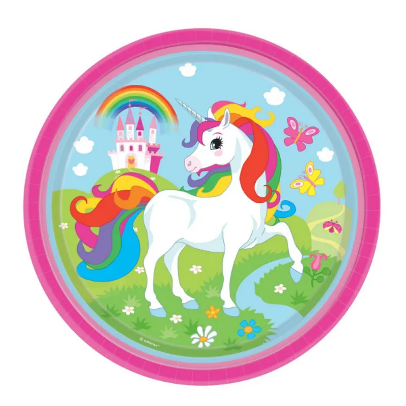AMSCAN TANJIR 23 CM UNICORN 8 KOM