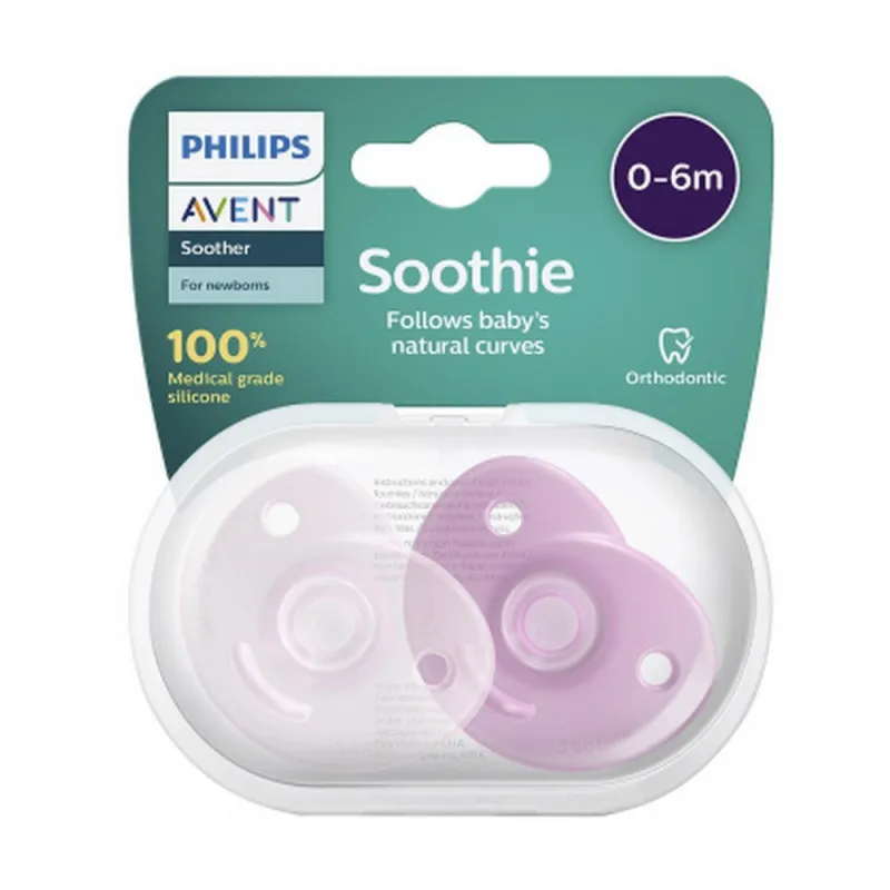 AVENT VARALICA SOOTHIE 0-6M (2KOM) DEVOJCICE