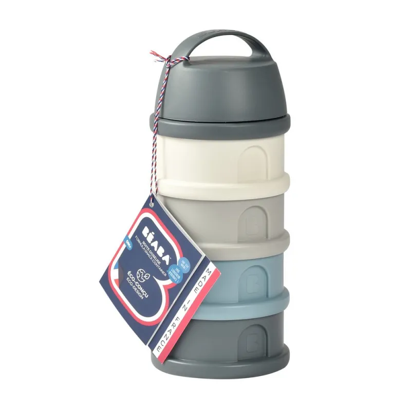 BEABA POSUDA ZA MLEKO U PRAHU/HRANU 4 KOM GREY/BLUE