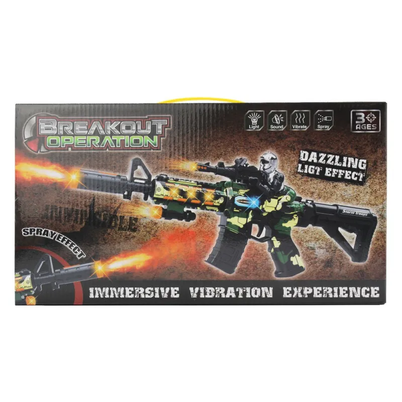 BEST LUCK KAMUFLAZNI VIBRIRAJUCI BLASTER SA ZVUKOM I SVETLOM