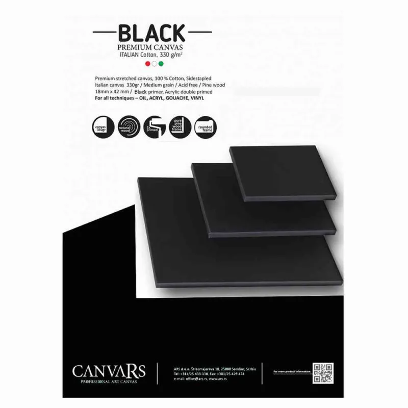BLACK CANVARS 20X20CM