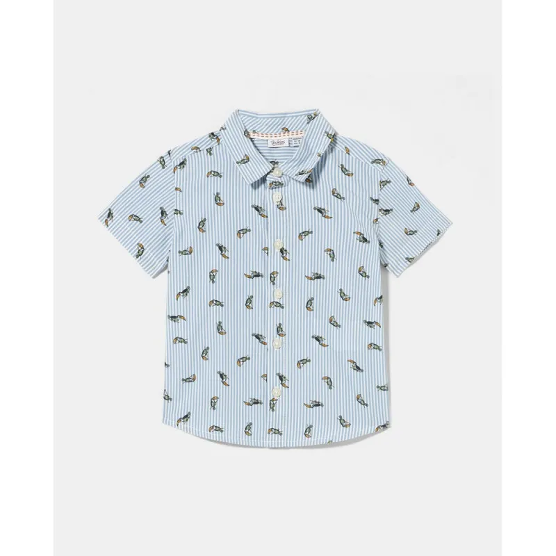 BLUKIDS KOSULJA KRATAK RUKAV WHITE-STRIPED AZURE