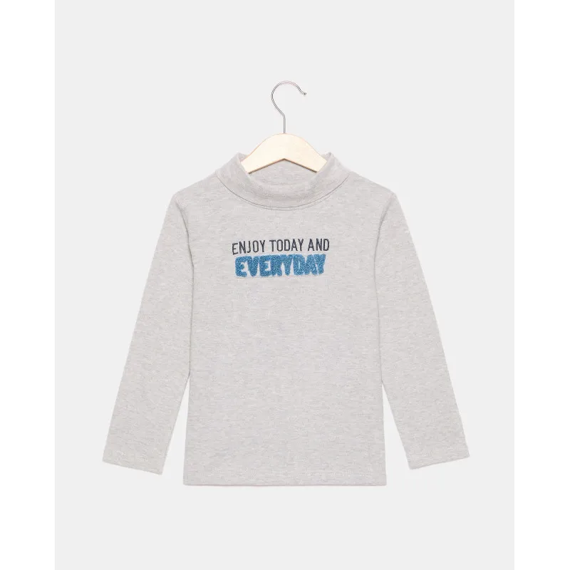 BLUKIDS ROLKA TURTLE NECK GREY MELANGE