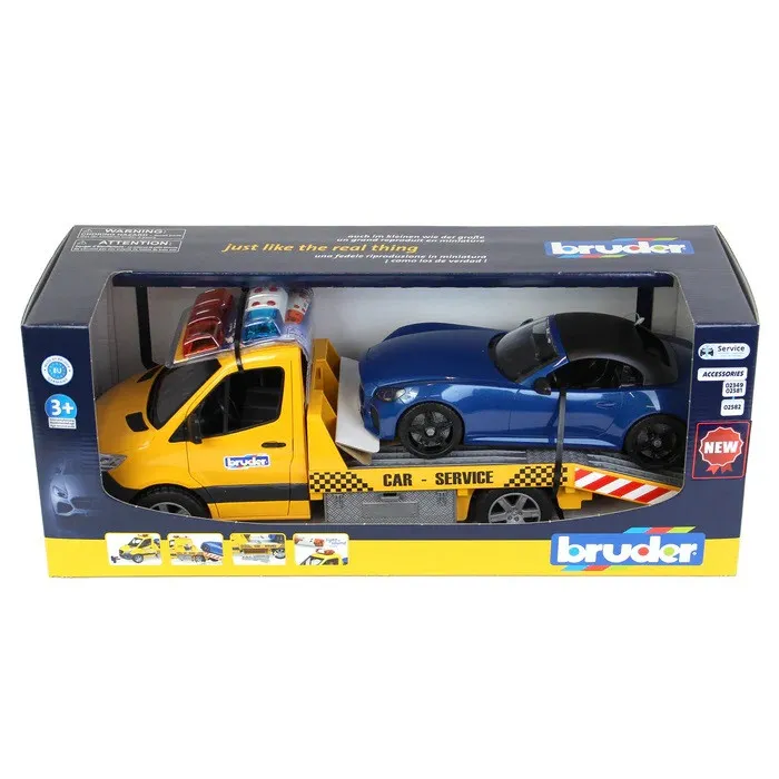 BRUDER VOZILO MB SPRINTER TRANSPORTER L+S MODULE AND BRUDER ROADSTER