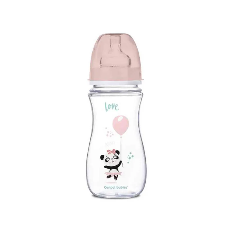 CANPOL BABIES FLASICA 300ML SIROKI VRAT, ANTIKOLIK - EASY START- EXOTIC ANIMALS
