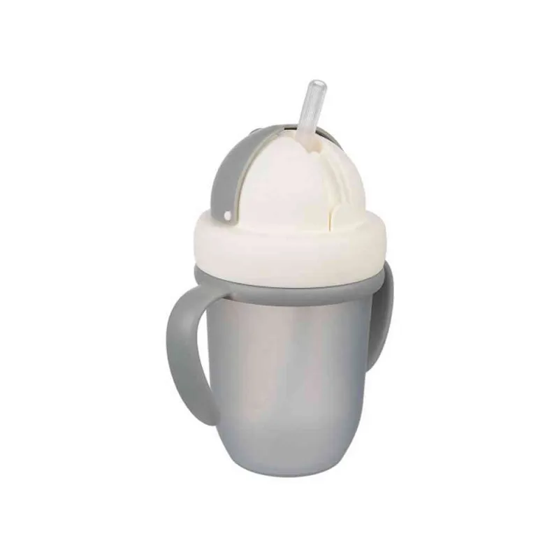 CANPOL BABIES SOLJA SA SILICONSKOM FLIP-TOP SLAMCICOM 210ML MATTE PASTELS - GREY...