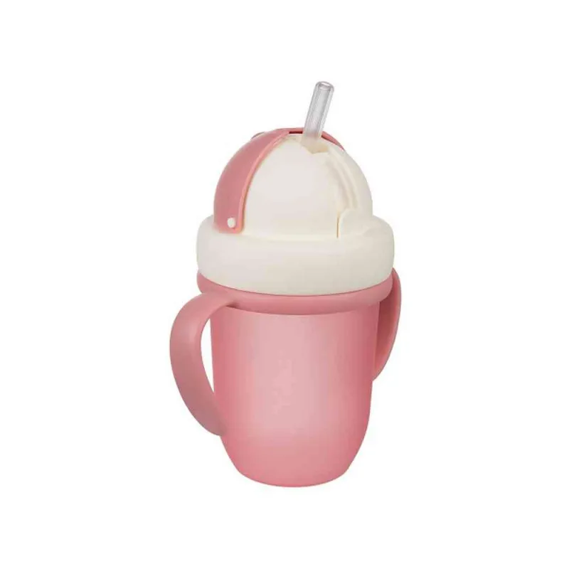 CANPOL BABIES SOLJA SA SILICONSKOM FLIP-TOP SLAMCICOM 210ML MATTE PASTELS - PINK...