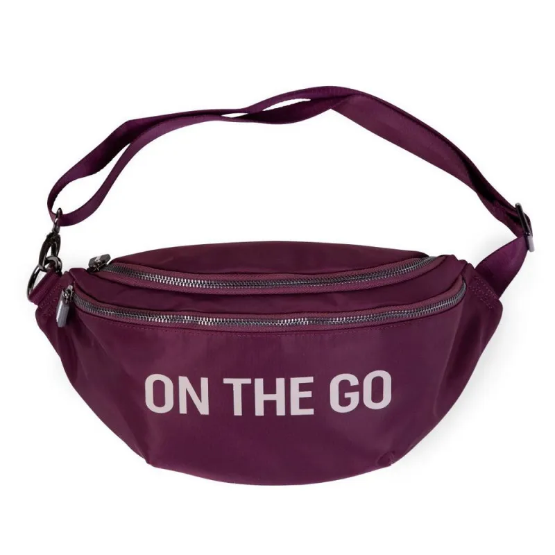 CHILDHME BANANA BAG ON THE GO HIP BAG  AUBERGINE