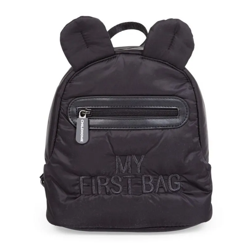 CHILDHOME RANAC ZA VRTIC MY FIRST BAG CHILDRENS BACKPACK  PUFFERED  BLACK