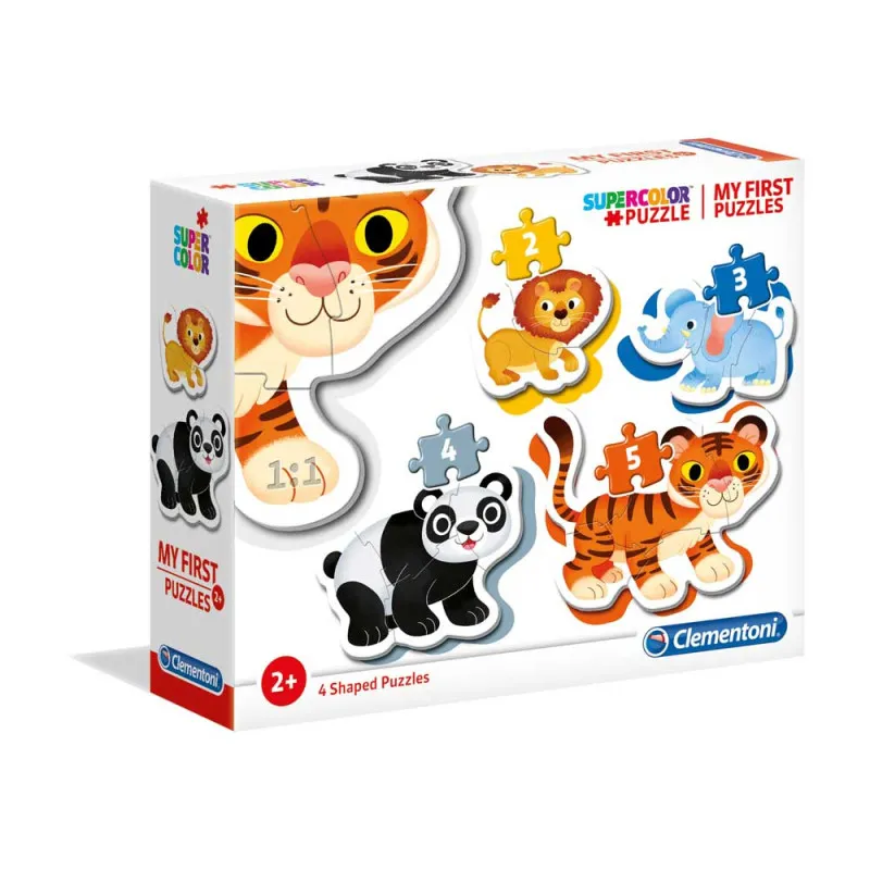 CLEMENTONI PUZZLE 2-3-4-5 MY FIRST WILD ANIMALS