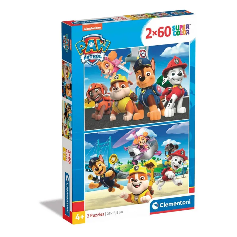 CLEMENTONI PUZZLE 2X60 PAW PATROL