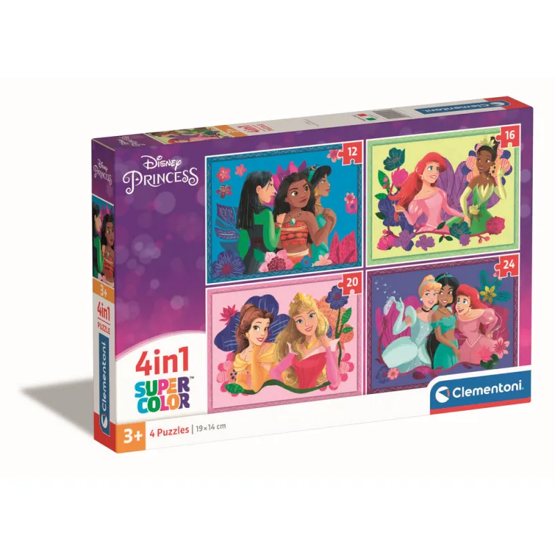CLEMENTONI PUZZLE 4 U 1 DISNEY PRINCESS