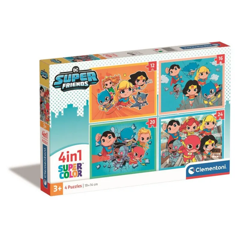 CLEMENTONI PUZZLE  4IN1 DC SUPERFRIENDS