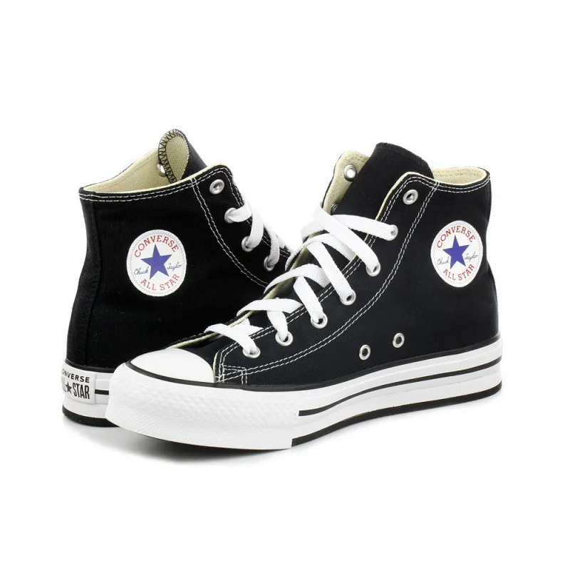 CONVERSE PATIKE CHUCK TAYLOR ALL STAR EVA LIFT CANVAS PLATFORM - BLACK/WHITE/BLA...