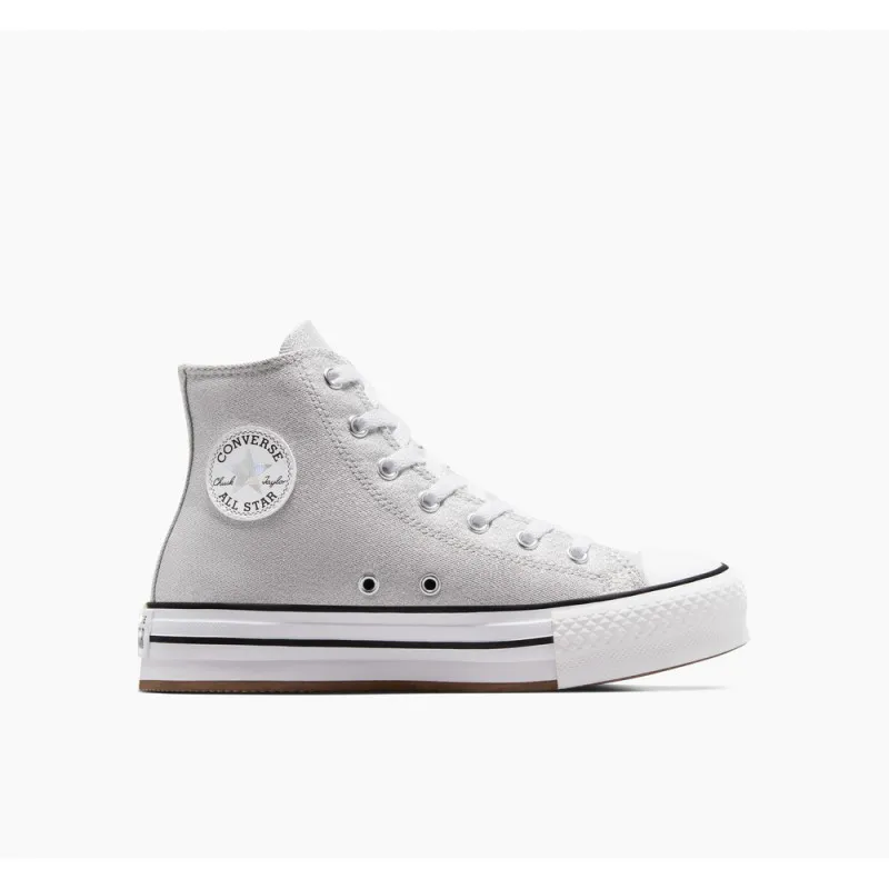 CONVERSE PATIKE CHUCK TAYLOR ALL STAR EVA LIFT PLATFORM PRISM GLITTER - MOUSE/WH...