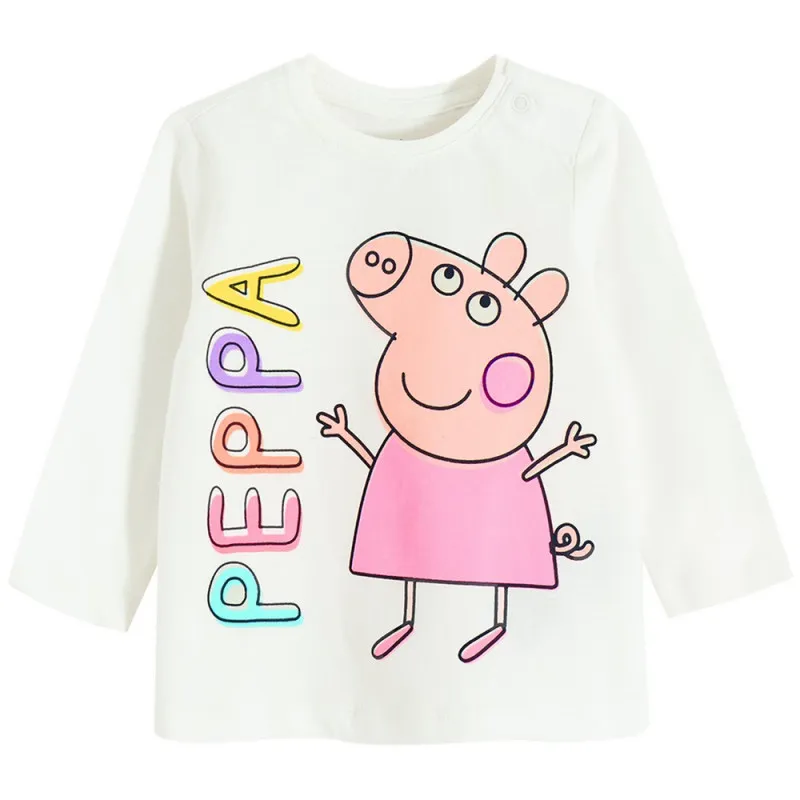 COOL CLUB PEPPA PIG MAJICA DUG RUKAV CREAMY