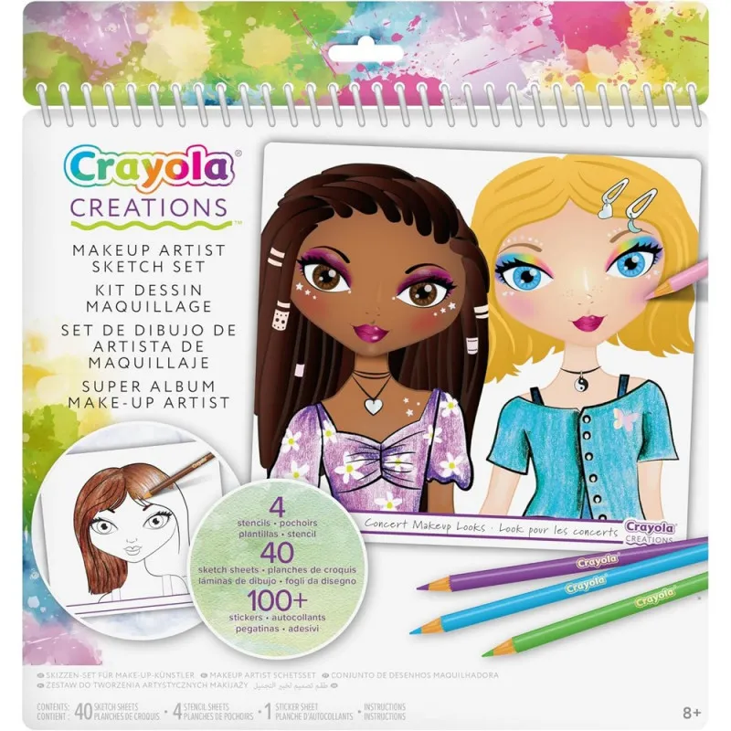 CRAYOLA BLOK SA STIKERIMA I SABLONOM MAKE UP