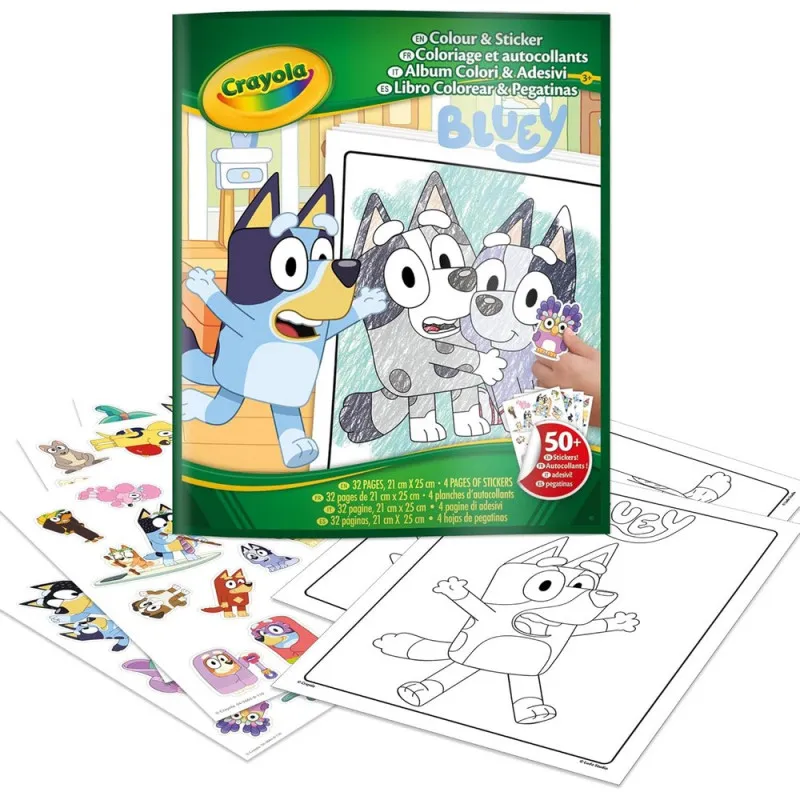 CRAYOLA BOJANKA SA STIKERIMA BLUEY