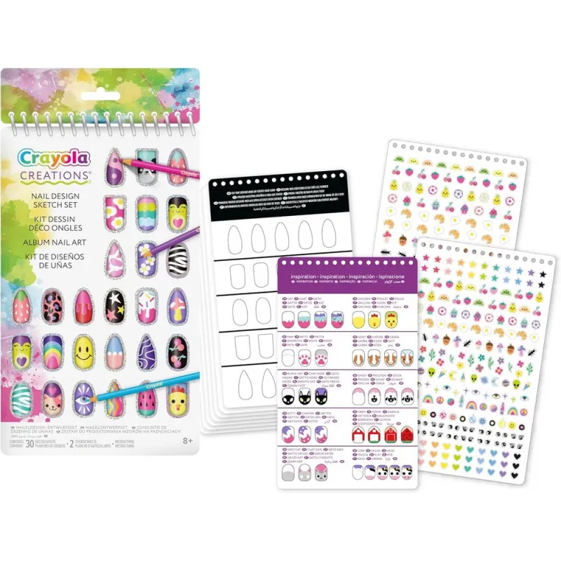 CRAYOLA SET NAIL DESIGN STIKERI ZA NOKTICE