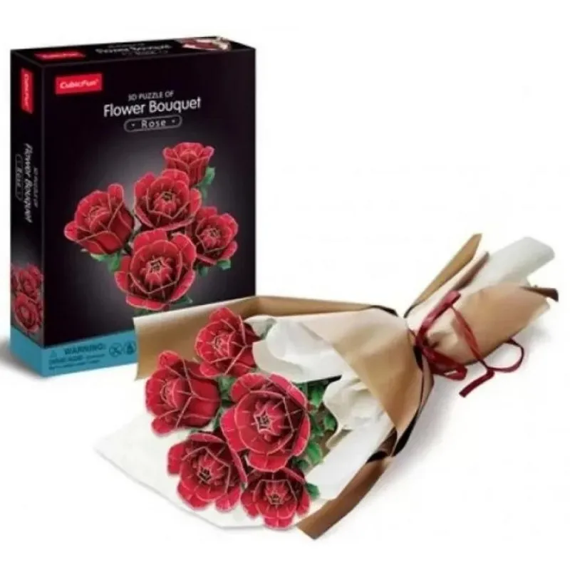 CUBIC FUN PUZZLE FLOWER BOUQUET - ROSE P865H