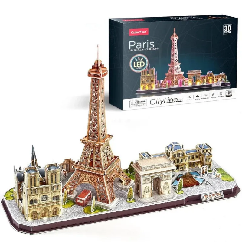 CUBIC FUN PUZZLE LED PARIS CITYLINE L525H