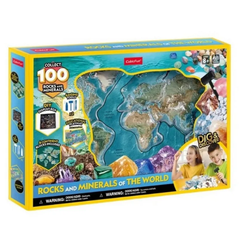 CUBIC FUN SET ROCKS AND MINERALS OF THE WORLD G0801