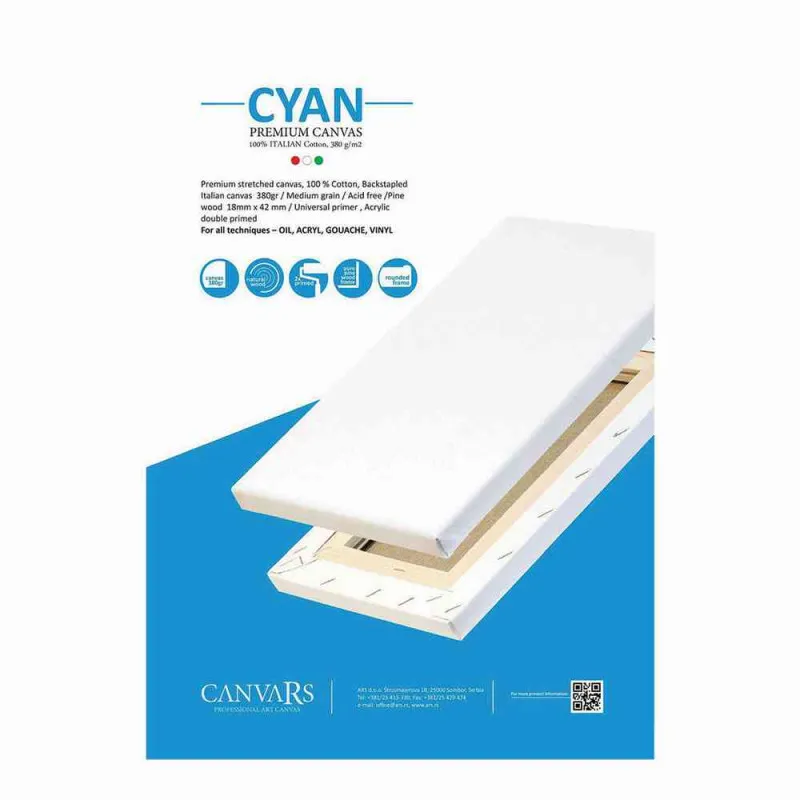 CYAN CANVARS 20X25CM