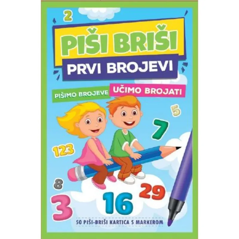 EDUKATIVNE KARTICE PISI BRISI PRVI BROJEVI