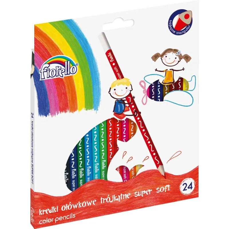 FIORELLO DRVENE BOJICE TROUGLASTE SUPER SOFT 24 BOJE X 17.8 CM