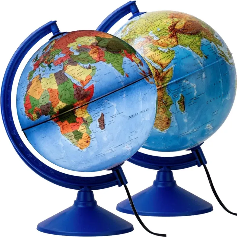 GLOBUS SVETLECI FI-30CM FIZICKO-POLITICKI