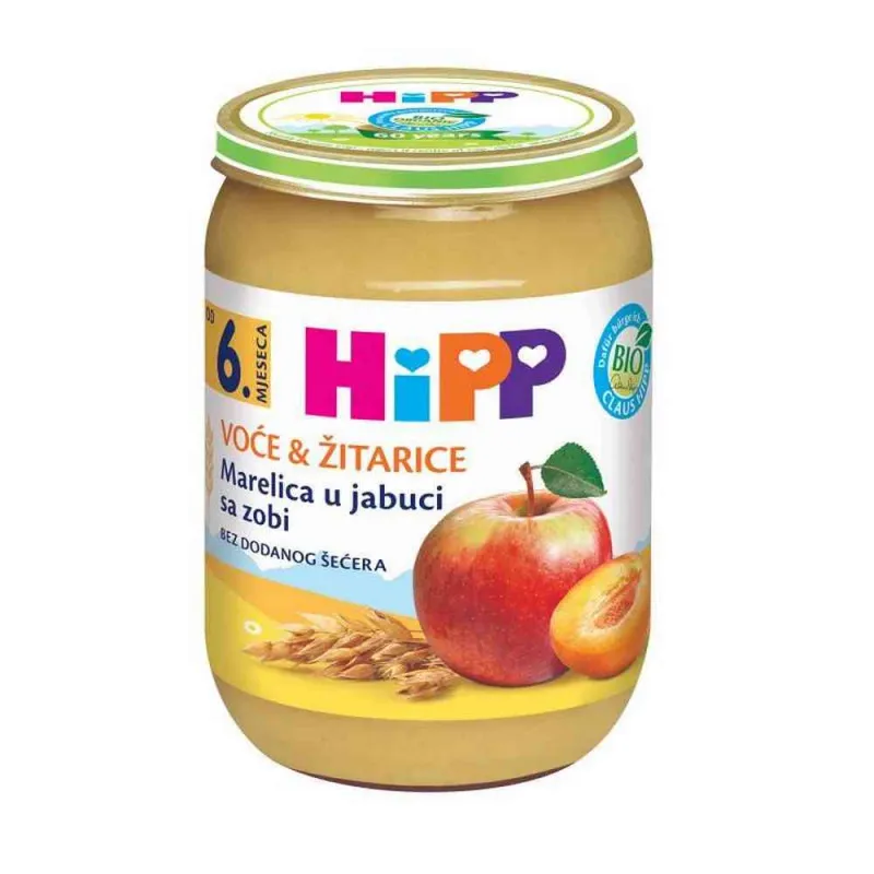 HIPP KASICA KAJSIJA U JABUCI SA OVSOM 190G