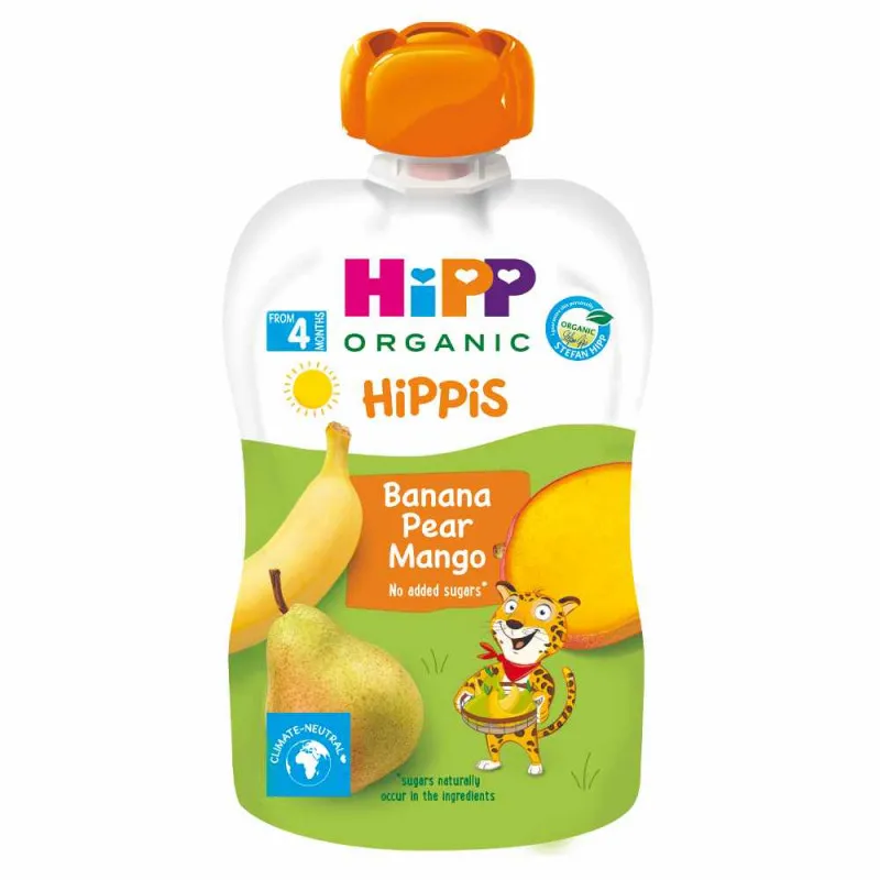 HIPP POUCH BANANA, KRUSKA, MANGO 100G