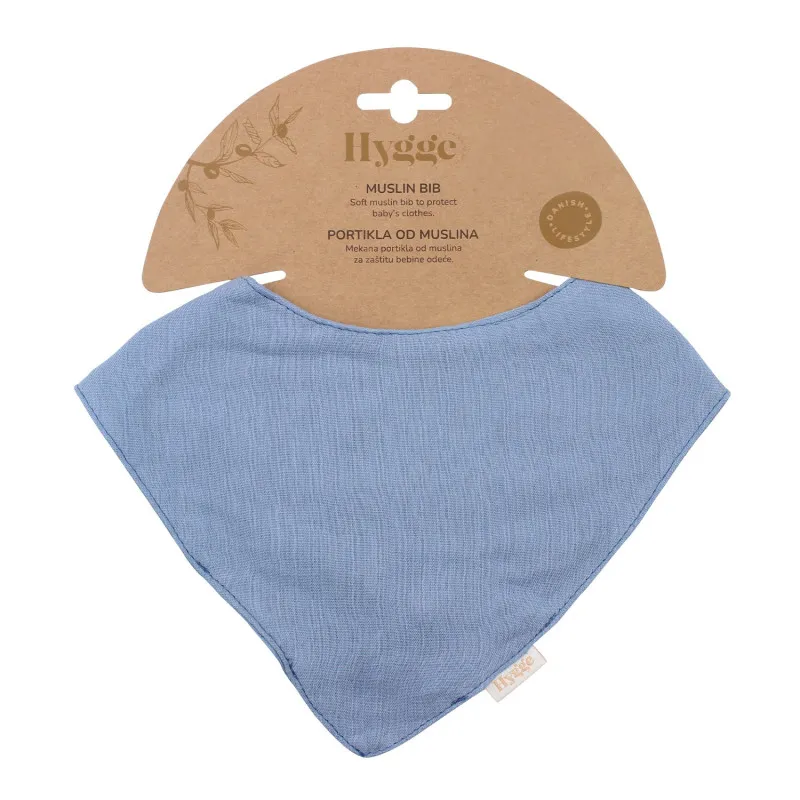 HYGGE PORTIKLA OD MUSLINA INDIGO BLUE