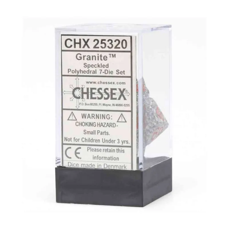 KOCKICE CHESSEX - POLYHEDRAL - SPECKLED - GRANITE (7)