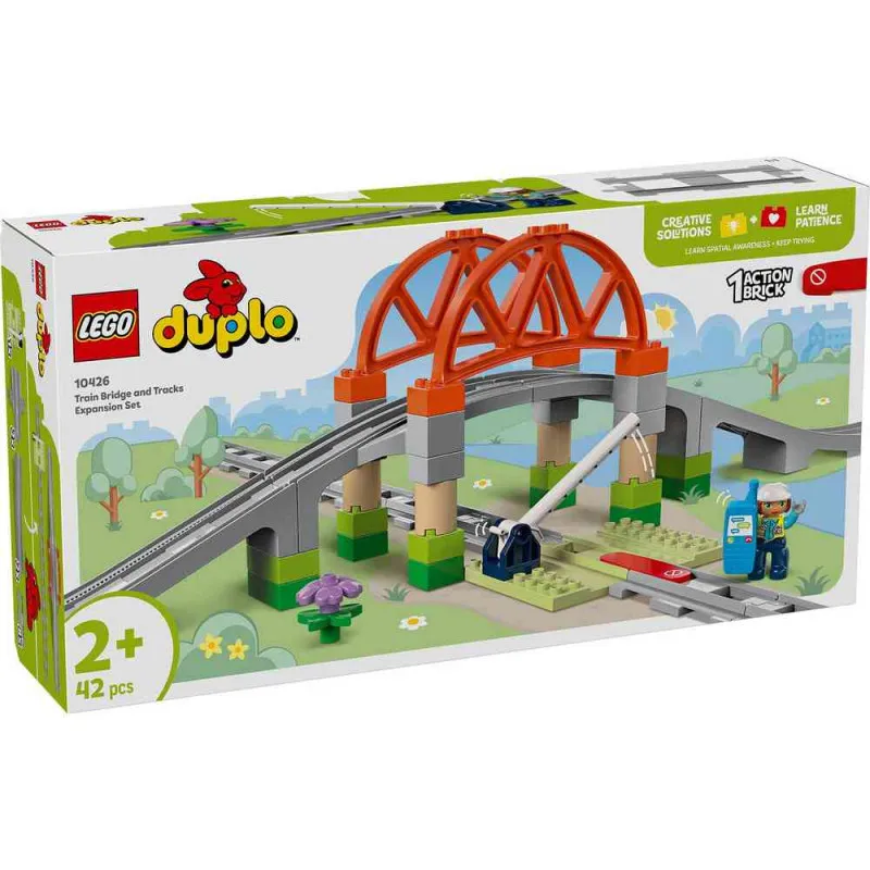 LEGO DUPLO TOWN TRAIN BRIDGE AND TRACKS EXPANSION SET