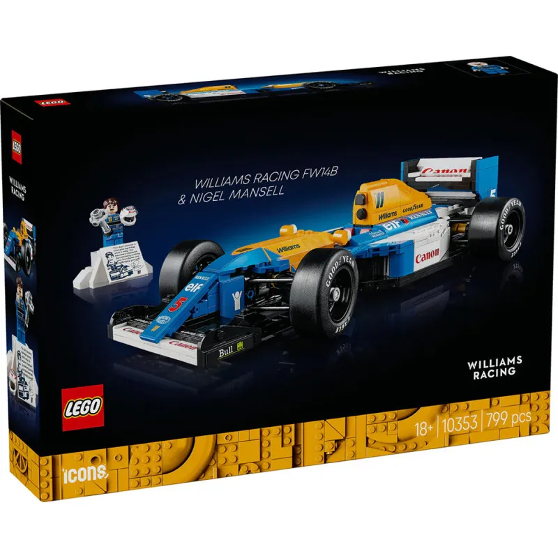 LEGO ICONS WILLIAMS RACING FW14B AND NIGEL MANSELL