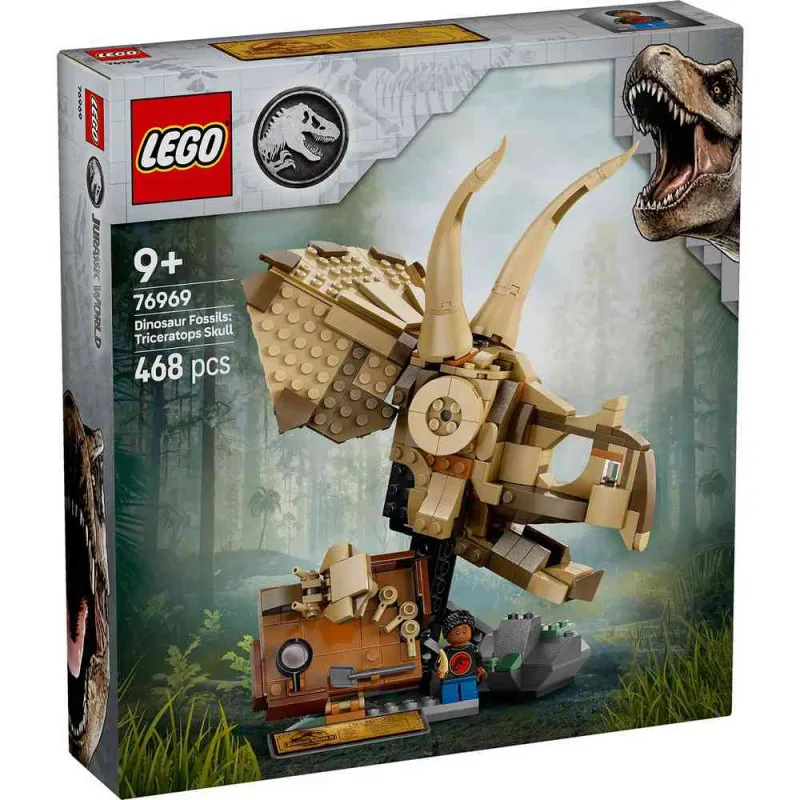 LEGO JURASSIC WORLD DINOSAUR FOSSILS  TRICERATOPS SKULL